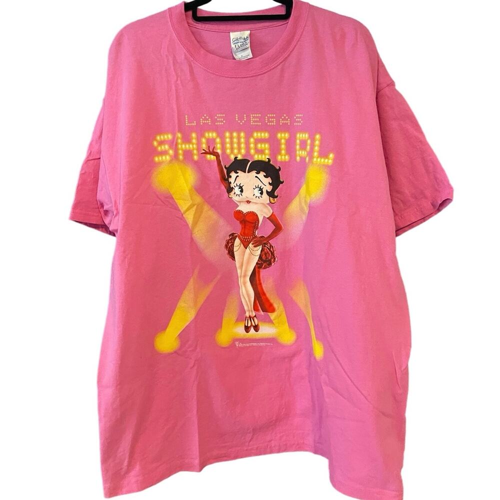 Vintage Y2K Betty Boop 2001 Las Vegas Showgirl Spotlights Shirt Adult XL